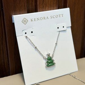 Kendra Scott Silver Christmas Tree necklace